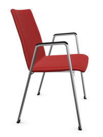 Zaalstoel Brunner First Place 4525A met armlegger volledig beklede schaal