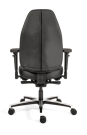Therapod X zwart leder professionele bureaustoel