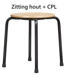 Stapelbare kruk model 7762-7780 (42/45/50/60cm hoog) CPL zitting