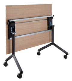 Verrijdbare klaptafel SC158, hoogte 75,5 cm compleet met blad