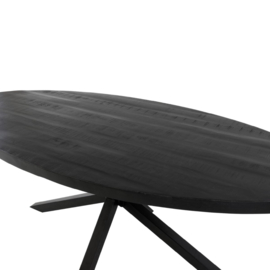 Vergadertafel Kick ovaal Dax zwart