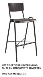Barkruk kunstleder zitting en rug model 6624  6604  6614 (67, 76 en 80 cm zithoogte)