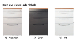 Huislijn Basic verrijdbaar ladenblok 05 met 3 laden (44x60x62cm bxdxh)