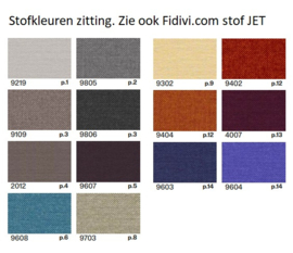 Klapstoel Comfort met beklede zitting S75 stof