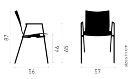 Casala Lynx II - 2592/00 houten schaal voorzijde gestoffeerd