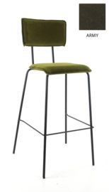 Barkruk / barstoel Keulen met stof (82cm zithoogte)