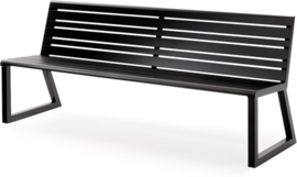 Urbantime.H24 bank met rugleuning metaal