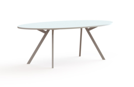 Vergadertafel Bridge elips vorm 240x120cm