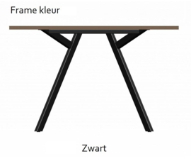 Vergadertafel Bridge recht 240cm ronde poot