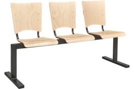 Wachtbank model 8803 3-zits hout