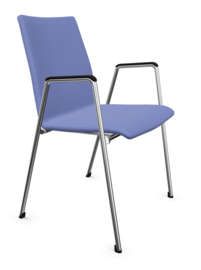Zaalstoel Brunner First Place 4525A met armlegger volledig beklede schaal