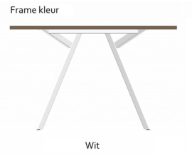 Vergadertafel Bridge extra lang ronde poot