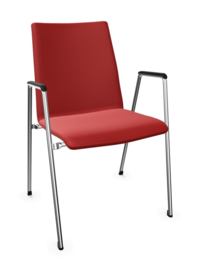 Zaalstoel Brunner First Place 4525A met armlegger volledig beklede schaal
