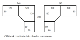 Bureau Pinta CAD-Hoekbureau 200x240cm