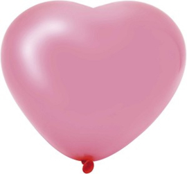 Hartballonnen roze 10 stuks
