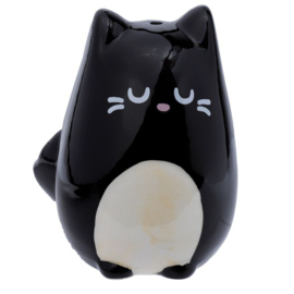 Feline Fine Kat Peper- en Zoutstel Zwart Grijs