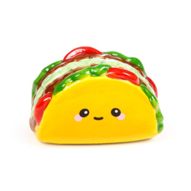 Frida de taco en hete saus peper en zoutstel
