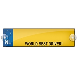 WORLD BEST DRIVER! (Breedte 7 cm Lengte 26 cm)