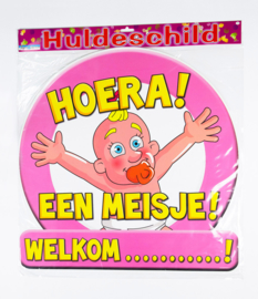 Huldeschild hoera een meisje!