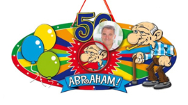 Deurbord Abraham 50 jaar.