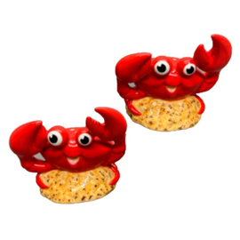 Cartoon krab peper en zoutstel