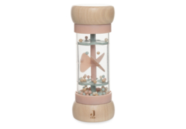 Houten regenrammelaar roze