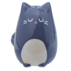 Feline Fine Kat Peper- en Zoutstel Zwart Grijs
