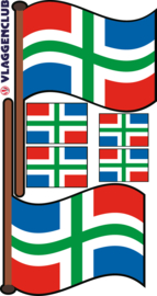 Auto stickers vlag Groningen