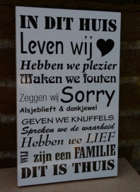 In dit huis (breedte 19 cm Lengte 29 cm)