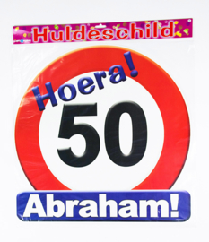 Huldeschild Abraham 50 jaar