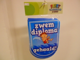 Zwem diploma vlaggen