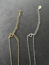 Ketting Hartje rvs zilverkleur