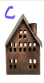 Kandelaar huis, A, B of C