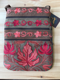Happy Lona Tas zipper 5, (festival)tas leer suède HL24018