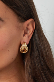 Oorbellen twist knot goud