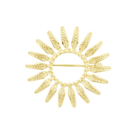 Broche Zon goudkleur