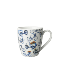 Mok Fietsen kleur Heinen Delftsblauw 200ml