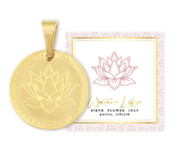 Birth flower juli, goud Waterlelie