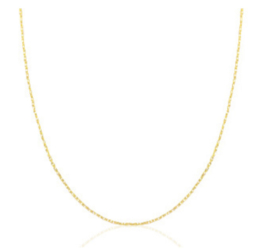 Rvs ketting goud 45cm