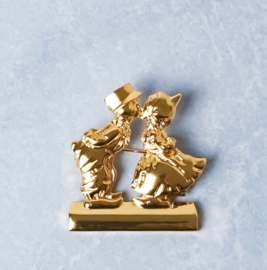 Broche Kuspaar Heinen Delftsblauw