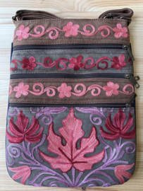 Happy Lona Tas zipper 5, (festival)tas leer suède HL24015