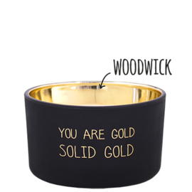 Geurkaars You are Gold, Solid Gold, geur Warm Cashmere