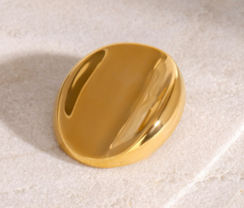 Broche Ovaal verguld