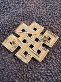 Broche Retro geometrie verguld