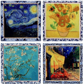 Set onderzetters Van Gogh Heinen Delftsblauw
