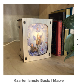 Postkaartlamp basic maple