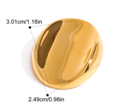 Broche Ovaal verguld