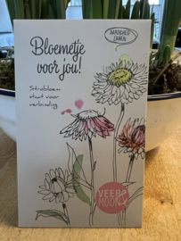 Brievenbuscadeautje Kaart en bloemetjes