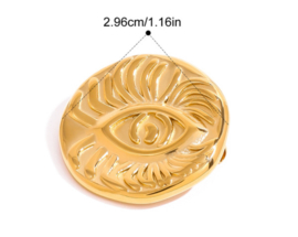Broche Retro oog, verguld