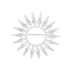 Broche Zon zilverkleur